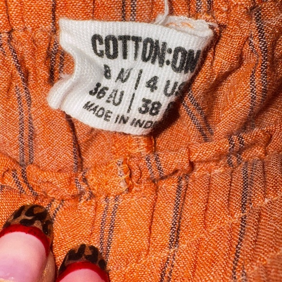 Cotton On Women's Peachy Striped Cropped Pants - Picture 2 of 4